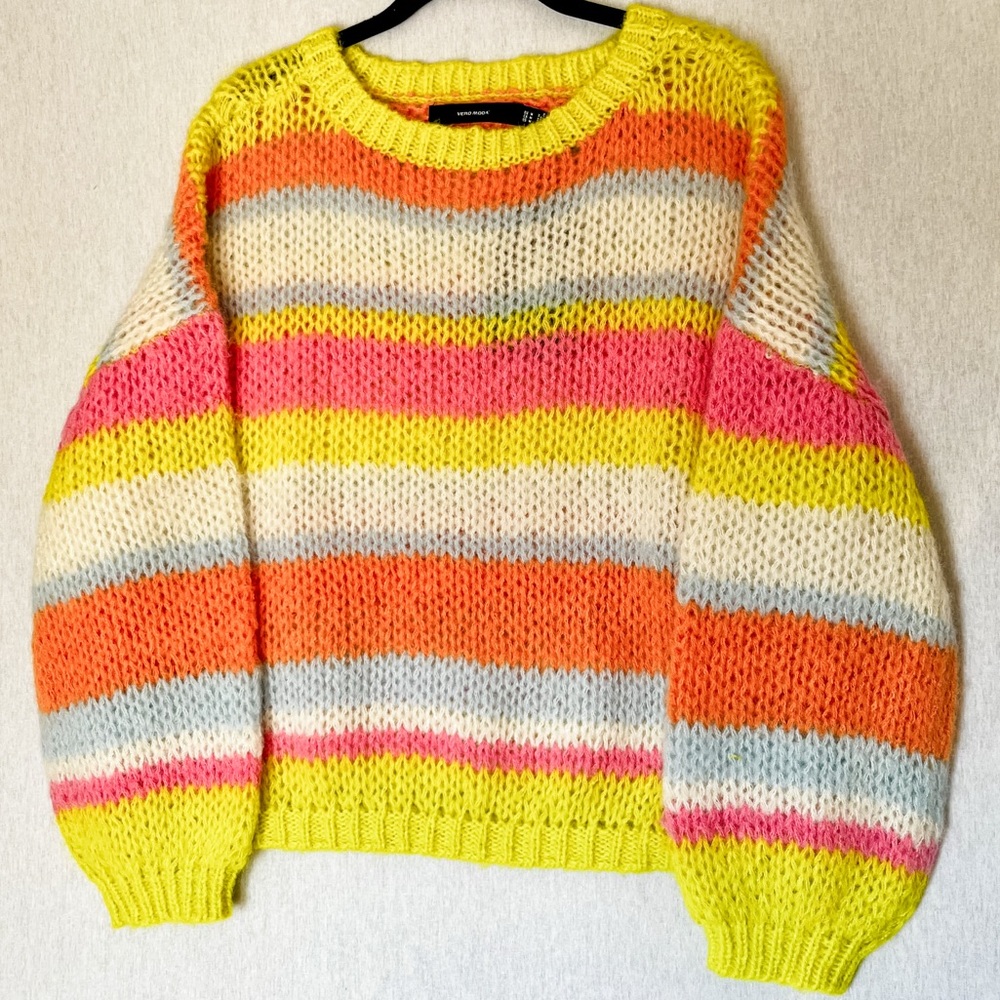 VERO MODA Laney Stripe Pullover Sweater NWT